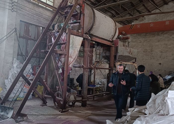 Ligne de production de mélange de granulés d'engrais à l'acide sulfurique