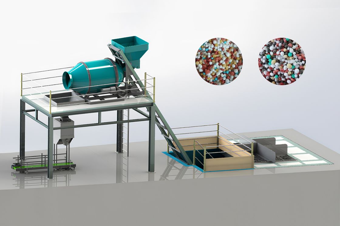 Ligne de production de mélange de granulés d'engrais à l'acide sulfurique