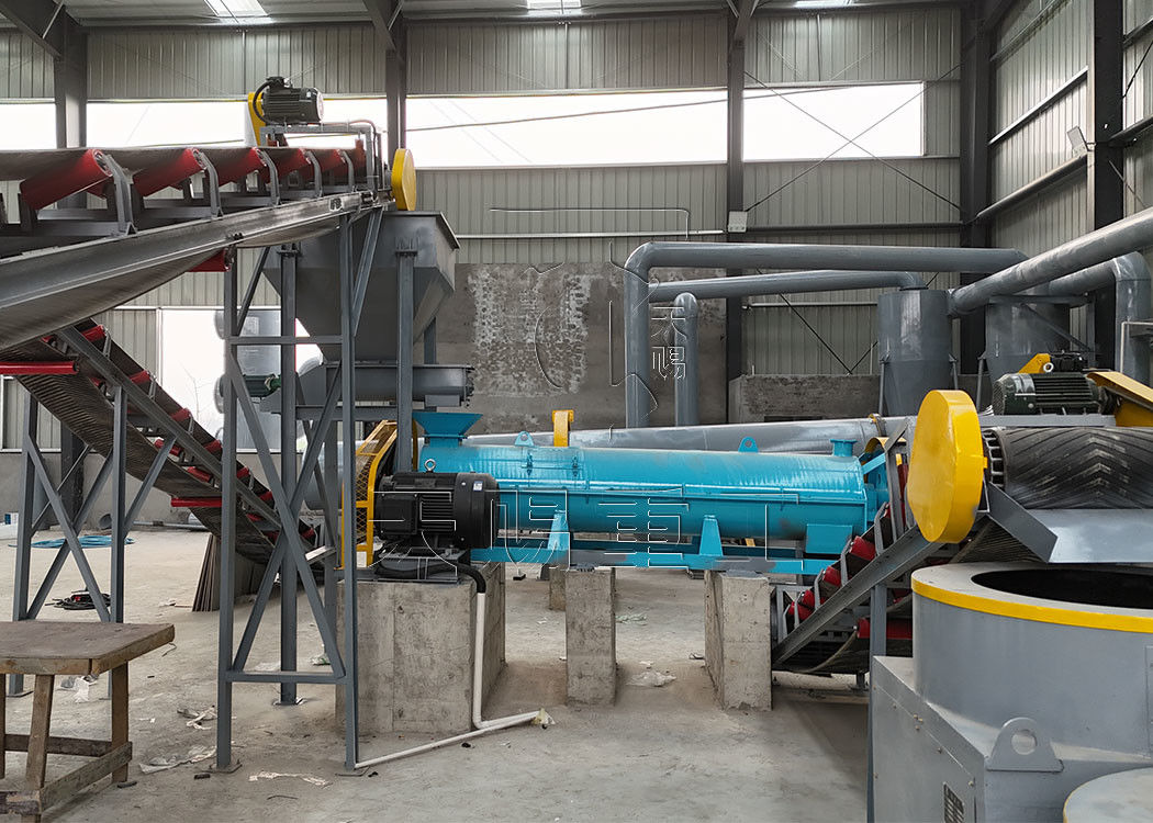 Ligne de production d'engrais organiques à base de fumier de lapin par granulation au disque