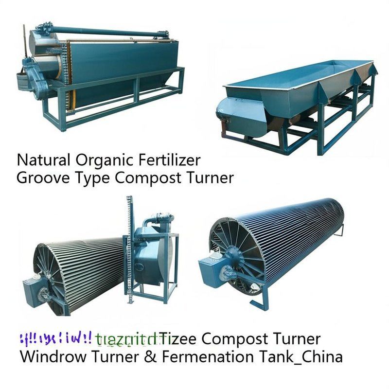 Natural Organic Fertilizer Composting Solutions: Groove Type Compost Turner,  Windrow Turner & Fermentation Tank_China