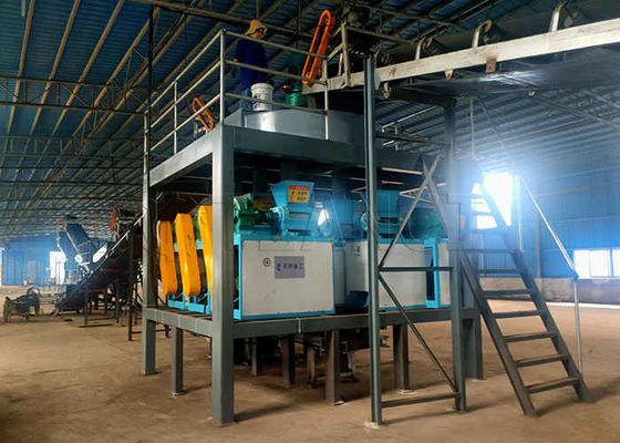 Ligne de production de granulation par extrusion à double rouleau d'engrais composés sans séchage