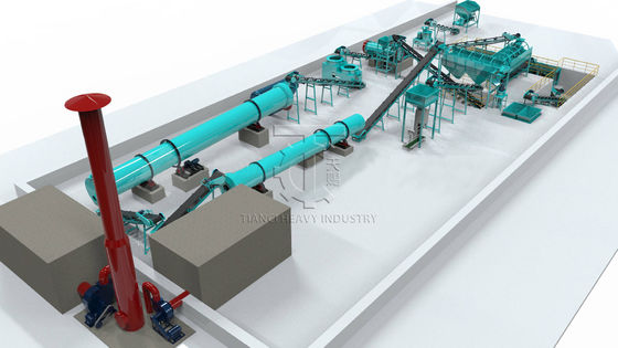 Ligne de production d'engrais pour la fabrication de granules