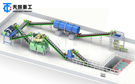 Ligne de production d'engrais composés de fumier de vache