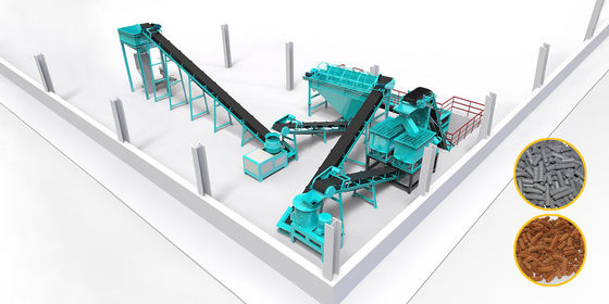 Ligne de production d'engrais organiques Granulateur d'aliments pour animaux